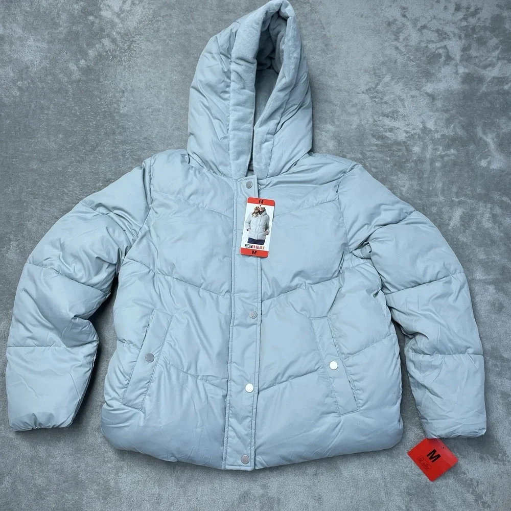 32 Degrees Women's M Puffer Jacket Green Polyester c0347 - Picture 2 of 8